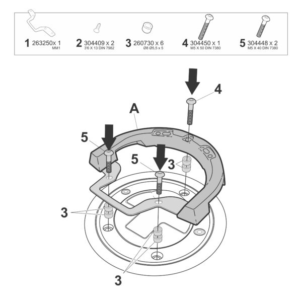 CLICK SYSTEM TANKRUCKSACK BEFESTIGUNG MOTO MORINI