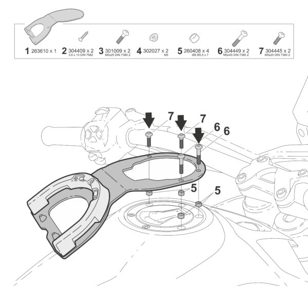 CLICK SYSTEM TANK BAG MOTO GUZZI V85 TT